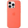Чохол Silicone case (AAA) with Magsafe and Animation (button) для Apple iPhone 16 Pro, Tangerine
