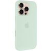 Чохол Silicone case (AAA) with Magsafe and Animation (button) для Apple iPhone 16 Pro, Aquamarine