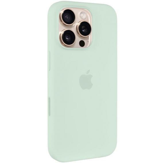 Чохол Silicone case (AAA) with Magsafe and Animation (button) для Apple iPhone 16 Pro, Aquamarine