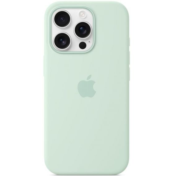 Чохол Silicone case (AAA) with Magsafe and Animation (button) для Apple iPhone 16 Pro, Aquamarine