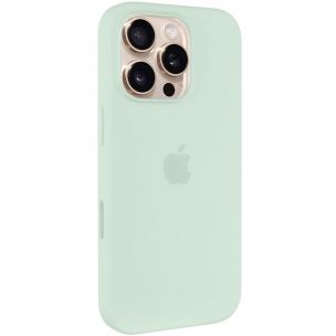 Чехол Silicone case (AAA) with Magsafe and Animation (button) для Apple iPhone 16 Pro Max, Aquamarine