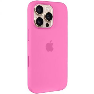 Чехол Silicone case (AAA) with Magsafe and Animation (button) для Apple iPhone 16 Pro Max, Peony
