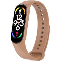Силіконовий ремінець для Xiaomi Mi Band 7/6/5, Коричневий / Light Brown