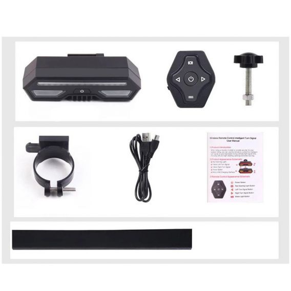 Трекер GPS велосипедний V03B Bike Tacker+Auto Tail Light 2in1 SIM (4GLTE+3GWCDMA+2GGSM) 140/2400mAh, Black