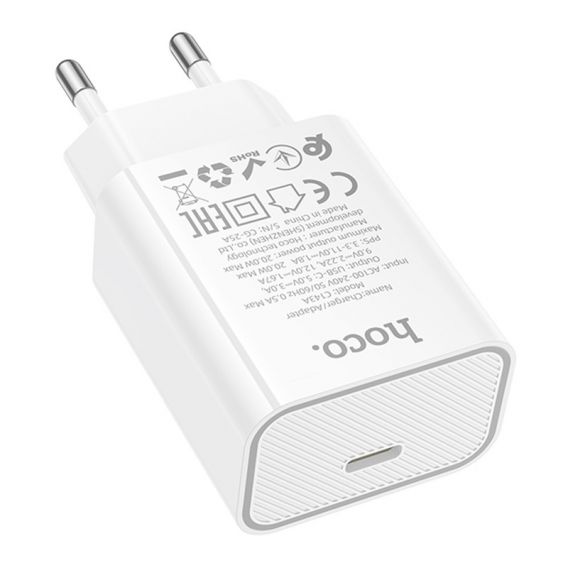 СЗУ Hoco C143A Benefit PD20W (1USB-C), White