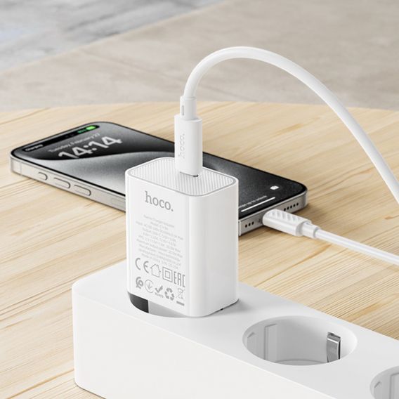 СЗУ Hoco C143A Benefit PD20W (1USB-C), White