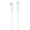 Дата кабель Hoco X115 Surpass Type-C to Type-C 60W (1m), White