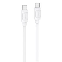 Дата кабель Hoco X115 Surpass Type-C to Type-C 60W (1m), White