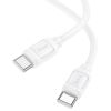 Дата кабель Hoco X115 Surpass Type-C to Type-C 60W (1m), White