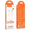 Дата кабель Hoco X115 Surpass Type-C to Type-C 240W (1m), White