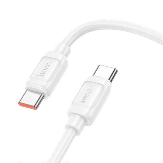 Дата кабель Hoco X115 Surpass Type-C to Type-C 240W (1m), White