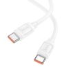 Дата кабель Hoco X115 Surpass Type-C to Type-C 240W (1m), White