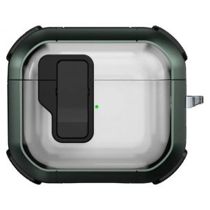 Футляр противоударный Locking Button для наушников Airpods 4 Apple Green Футляр противоударный Locking Button для наушников Airpods 4 Apple Green