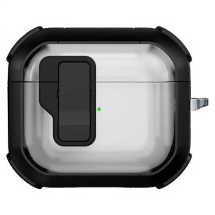 Футляр противоударный Locking Button для наушников Airpods 4 Black Футляр противоударный Locking Button для наушников Airpods 4 Black