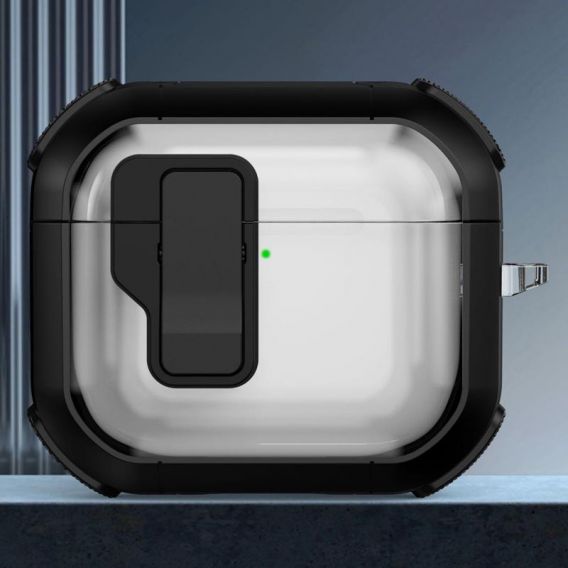Футляр протиударний Locking Button для навушників Airpods 4, Black