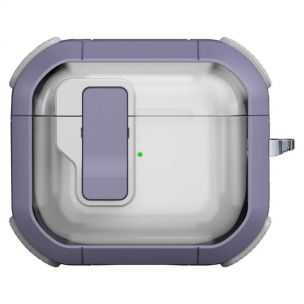 Футляр противоударный Locking Button для наушников Airpods 4 Light Purple Футляр противоударный Locking Button для наушников Airpods 4 Light Purple