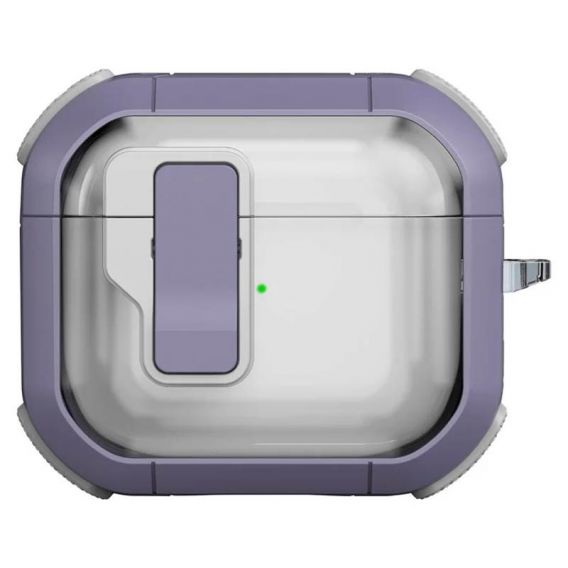 Футляр протиударний Locking Button для навушників Airpods 4, Light Purple