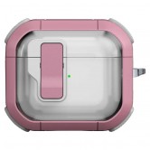 Футляр противоударный Locking Button для наушников Airpods 4 Pink