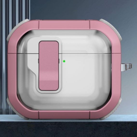 Футляр протиударний Locking Button для навушників Airpods 4, Pink