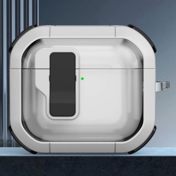 Футляр протиударний Locking Button для навушників Airpods 4, White