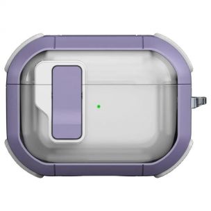 Футляр противоударный Locking Button для наушников Airpods Pro 2 / Pro Light Purple Футляр противоударный Locking Button для наушников Airpods Pro 2 / Pro Light Purple
