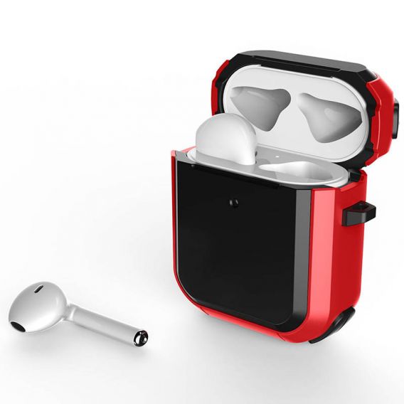 Протиударний футляр Black ed. для навушників Airpods 1/2, Red