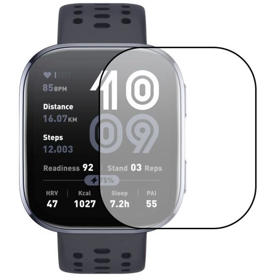 Полімерна плівка 3D (full glue) (тех.пак) для Xiaomi Amazfit Bip 6, Чорний