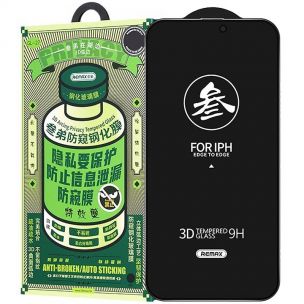 Защитное стекло Remax 3D Privacy (GL-27) для Apple iPhone 15 Pro, Черный