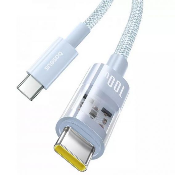 Дата кабель Baseus Gem Fast Charging Type-C to Type-C 100W (1m) (P10373000111), Galaxy Blue