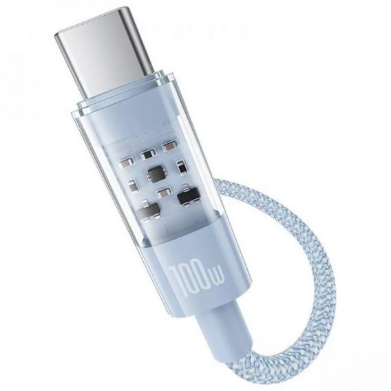 Дата кабель Baseus Gem Fast Charging Type-C to Type-C 100W (1m) (P10373000111), Galaxy Blue