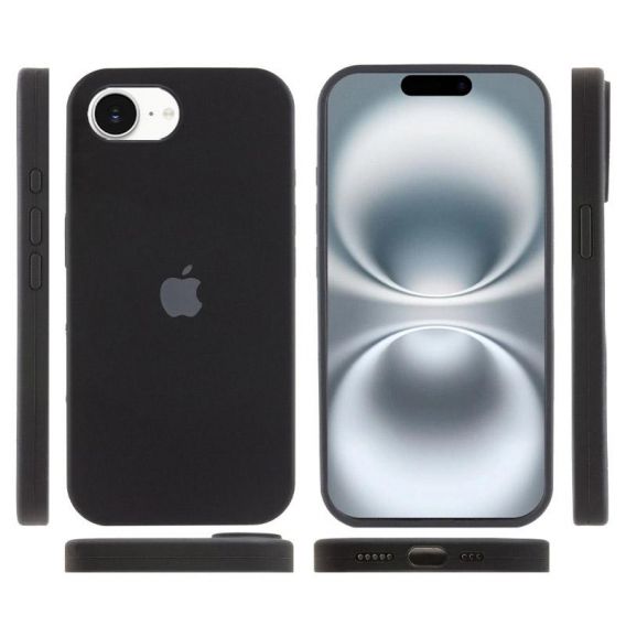 Чохол Silicone Case Full Protective (AA) для Apple iPhone 16e, Чорний / Black