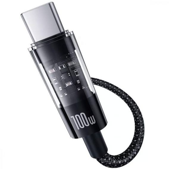 Дата кабель Baseus Gem Fast Charging Type-C to Type-C 100W (2m) (P10373000111-01), Cluster Black