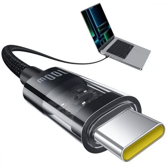 Дата кабель Baseus Gem Fast Charging Type-C to Type-C 100W (2m) (P10373000111-01), Cluster Black