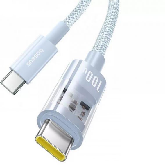 Дата кабель Baseus Gem Fast Charging Type-C to Type-C 100W (2m) (P10373000111-01), Blue