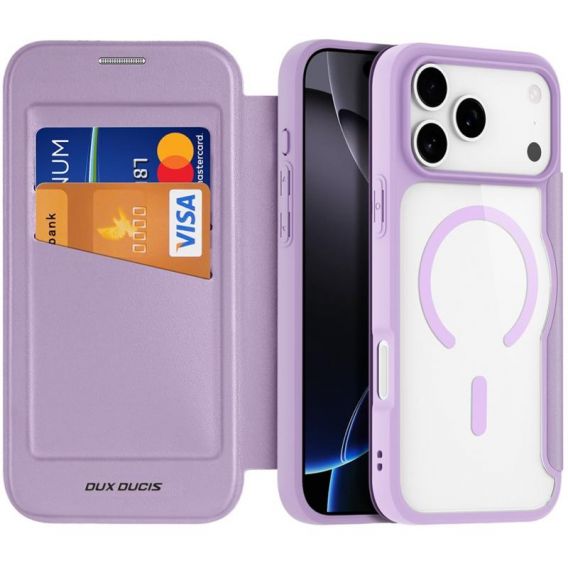 Чохол-книжка Dux Ducis Skin X Pro with MagSafe для Apple iPhone 17 Pro, Purple