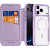 Чехол-книжка для iPhone 18 Pro Max / 17 Pro Max Dux Ducis Skin X Pro из искусственной кожи с MagSafe, Фиолетовый