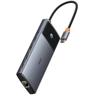 Перехідник HUB Baseus Metal Gleam Series II OS 10in1 (B00061800123-00) Cosmic Black