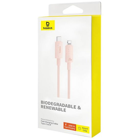 Дата кабель Baseus Habitat Series Fast Charging Type-C to Lightning 20W (2m) (P10360201), Wheat Pink