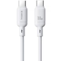 Дата кабель Baseus Silky Series OS Fast Charging Type-C to Type-C 100W (2m) (P10377704), Moon White