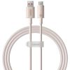 Дата кабель Baseus Habitat Series Fast Charging USB Type-C 100W (2m) (P1036020), Wheat Pink