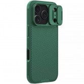 Карбоновая накладка Nillkin CamShield Pro для Apple iPhone 17 Pro (6.3 дюйма) Deep Green Карбоновая накладка Nillkin CamShield Pro для Apple iPhone 17 Pro (6.3 дюйма) Deep Green