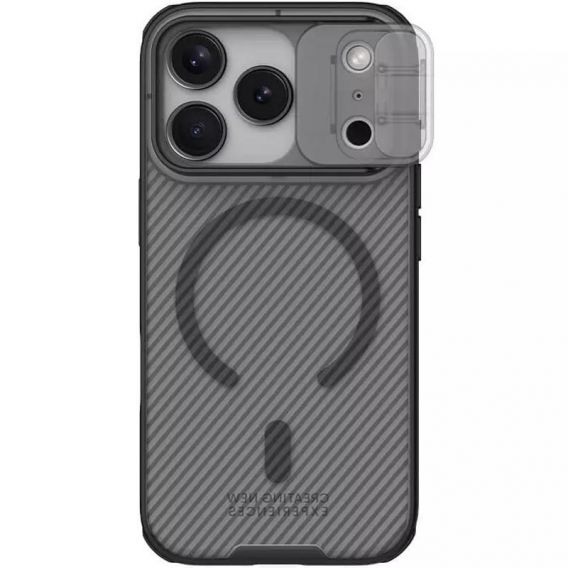 Карбонова накладка Nillkin CamShield Pro Magnetic для iPhone 17 Pro Max, Transparent black