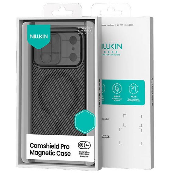 Карбонова накладка Nillkin CamShield Pro Magnetic для iPhone 17 Pro Max, Transparent black
