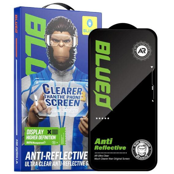 Захисне 2.5D скло Blueo AR Anti-Reflective HD для Apple iPhone 17 Pro Max / 16 Pro Max, Чорний