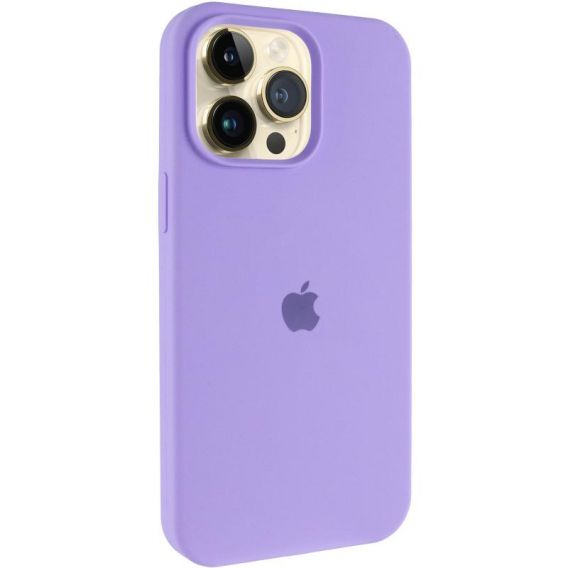 Чохол Silicone Case (AA) Logo with MagSafe для Apple iPhone 13 Pro Max, Бузковий / Dasheen