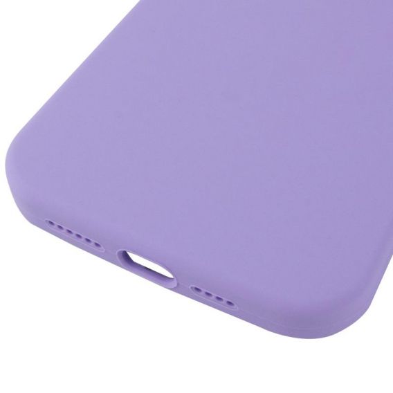 Чохол Silicone Case (AA) Logo with MagSafe для Apple iPhone 13 Pro Max, Бузковий / Dasheen