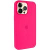 Чохол Silicone Case (AA) Logo with MagSafe Apple iPhone 14 Pro, Рожевий / Barbie pink
