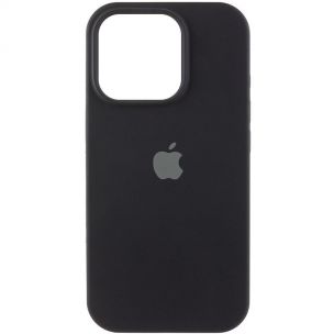 Чехол Silicone Case (AA) Logo with MagSafe для Apple iPhone 14 Pro Max, Черный / Black
