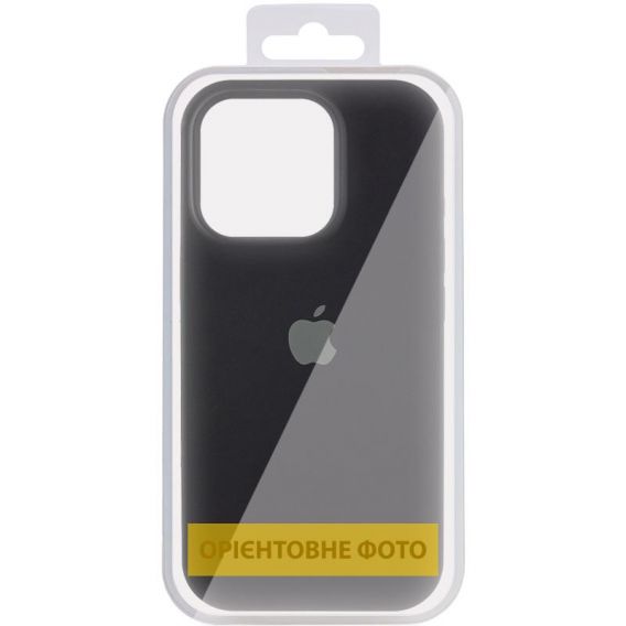 Чохол Silicone Case (AA) Logo with MagSafe для Apple iPhone 16e, Чорний / Black