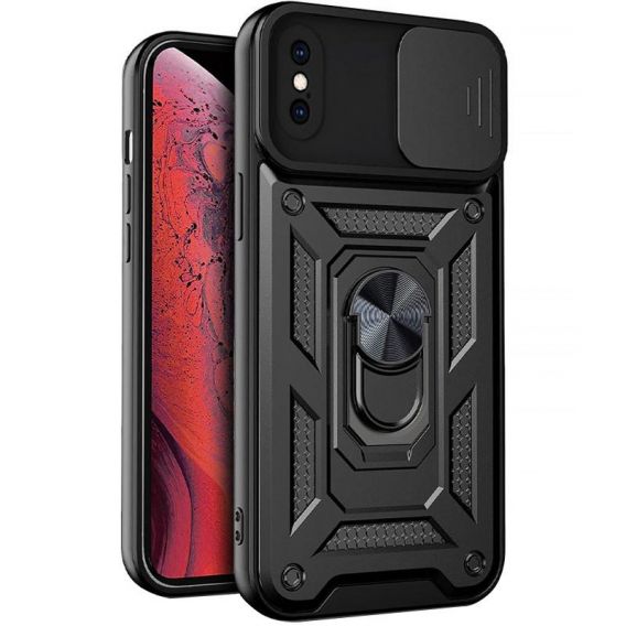 Чохол Ummi Camshield Serge Ring для Apple iPhone X / XS, Чорний
